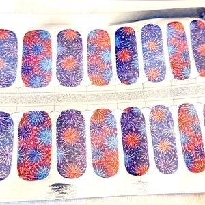 Glitter Fireworks Patriotic nail wraps